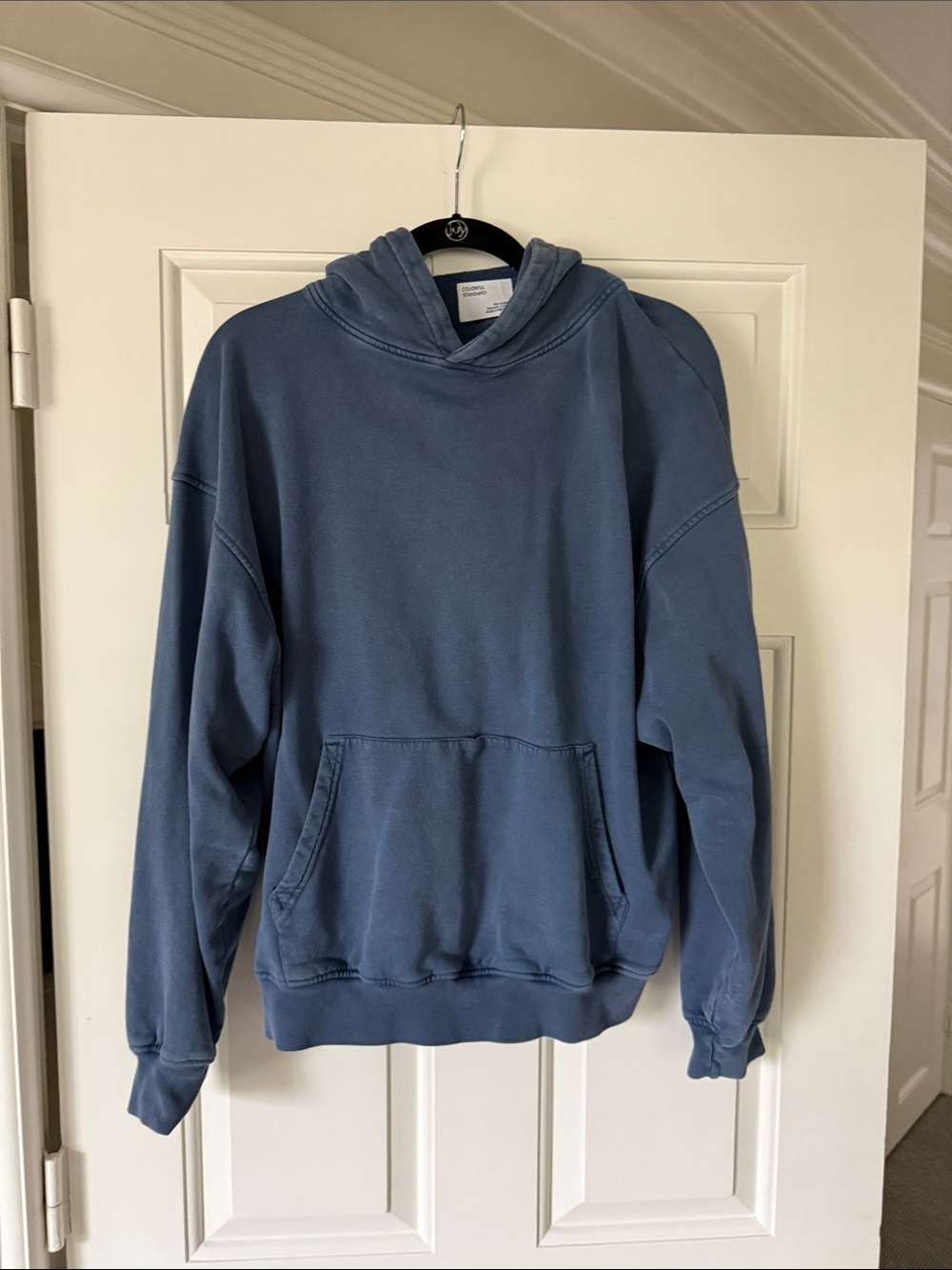 Men's Washed Blue Pullover Hoodie/ Colorful Standard
